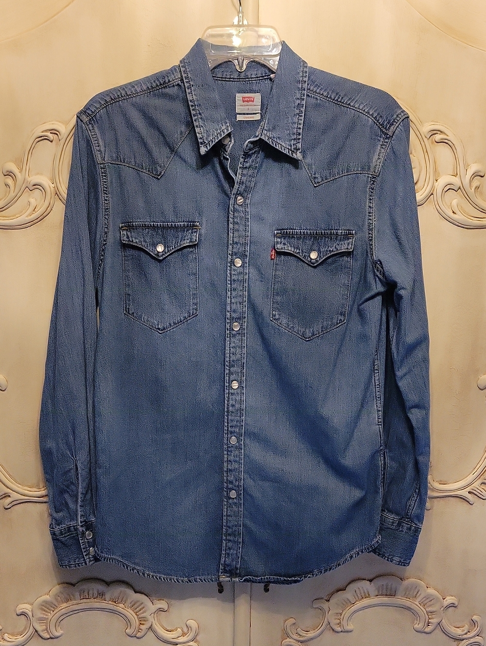 Levi's Men's Blue Denim Western Shirt